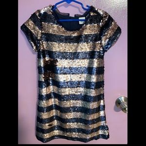 Sequin striped dress GAP